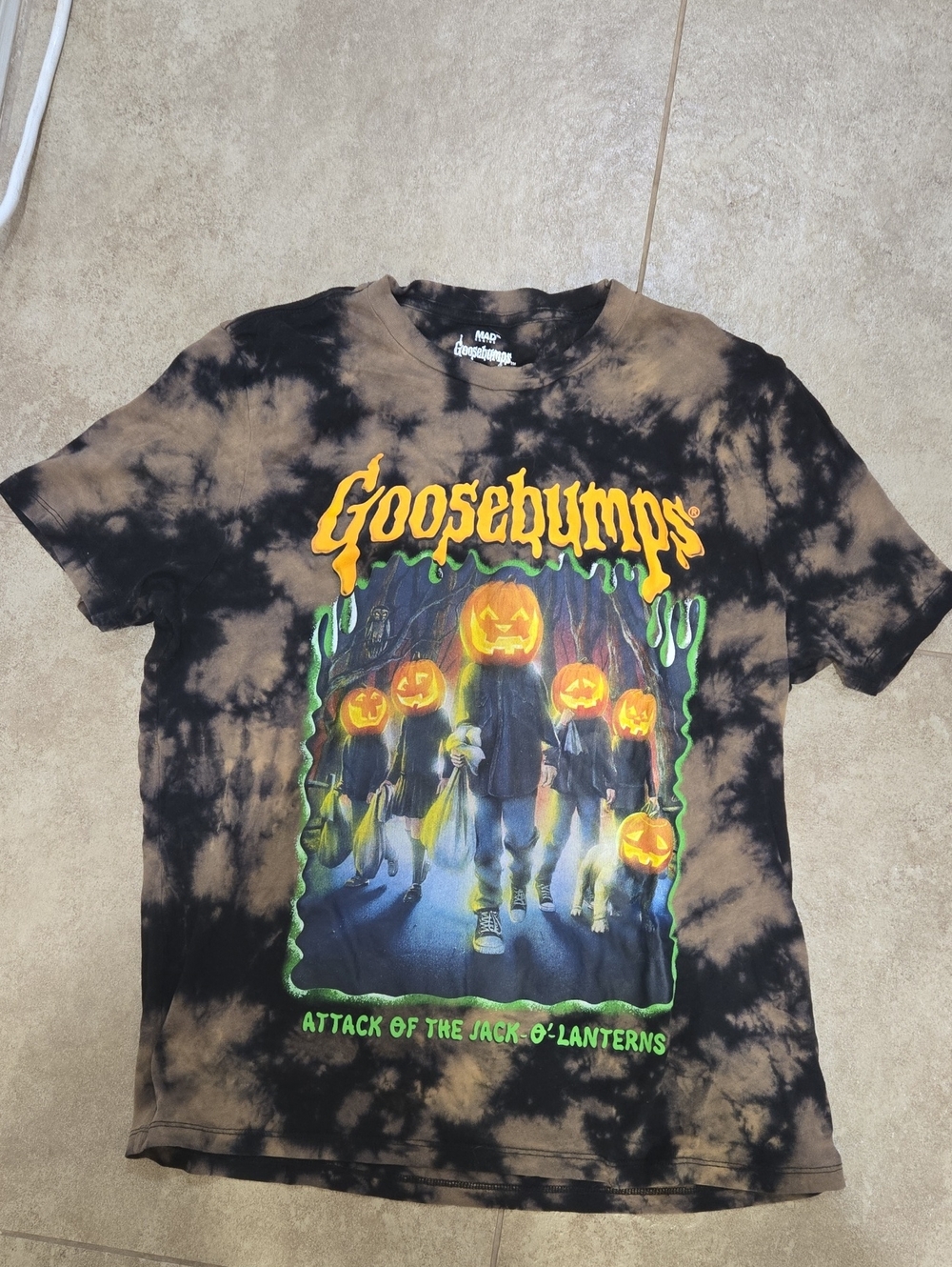 MAD Engine Black and Brown Tie-Dye Goosebumps T-Shirt